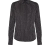 Cotton shirt with crystal stripes