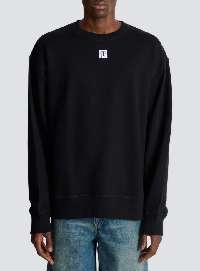 Cotton sweatshirt with PB embroidery
