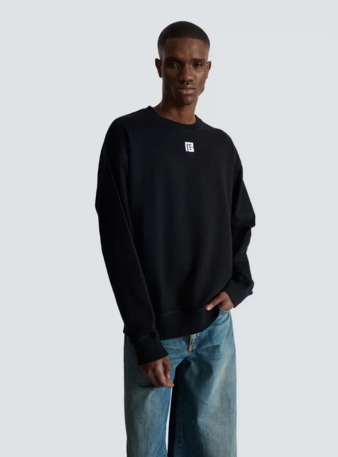 Cotton sweatshirt with PB embroidery