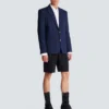 Cotton twill 2-buttons jacket