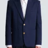 Cotton twill 2-buttons jacket