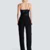 Crepe straight-leg tailored trousers