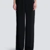 Crepe straight-leg tailored trousers