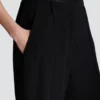 Crepe straight-leg tailored trousers