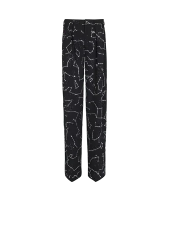 Crepe trousers with rhinestone Constellation motif Crepe trousers with rhinestone Constellation motif