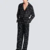 Crepe trousers with rhinestone Constellation motif Crepe trousers with rhinestone Constellation motif