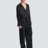 Crepe trousers with rhinestone Constellation motif Crepe trousers with rhinestone Constellation motif
