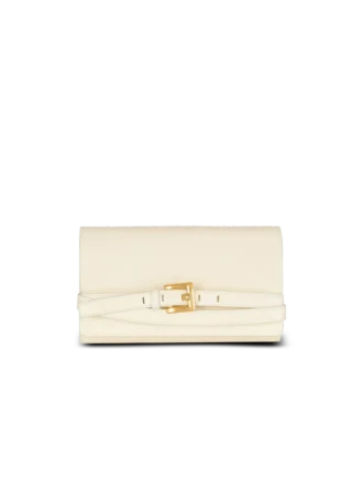 Crinkled leather wallet with Shuffle chain
