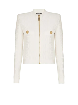 Crocodile knit jacket