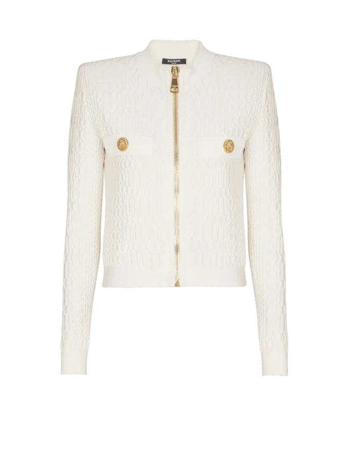 Crocodile knit jacket