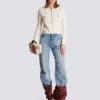 Crocodile knit jacket