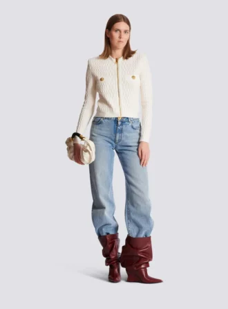 Crocodile knit jacket