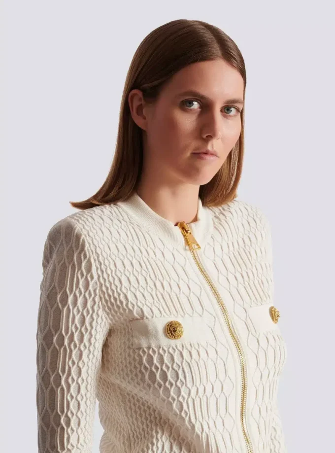 Crocodile knit jacket