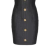 Crocodile-look pencil skirt