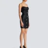 Crocodile-look pencil skirt