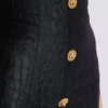 Crocodile-look pencil skirt