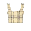 Crop top in glitter plaid tweed