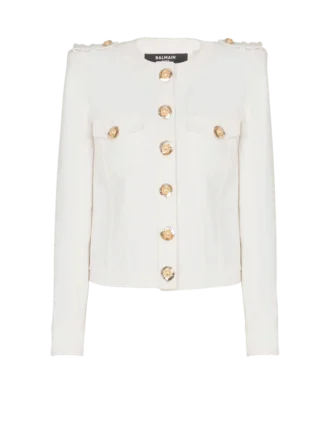 Cropped cotton canvas jacket