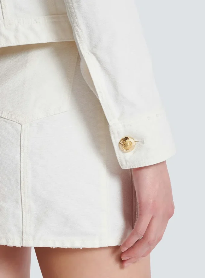 Cropped cotton canvas jacket Cropped cotton canvas jacket