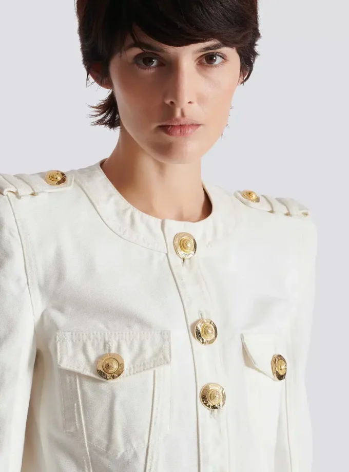 Cropped cotton canvas jacket Cropped cotton canvas jacket