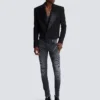 Cropped double crepe jacket