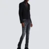 Cropped double crepe jacket