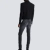 Cropped double crepe jacket