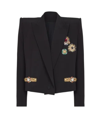 Cropped embroidered jacket