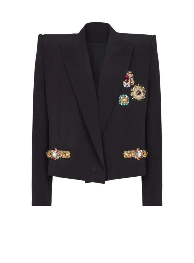 Cropped embroidered jacket Cropped embroidered jacket