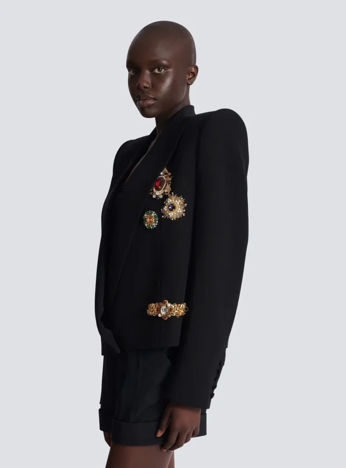 Cropped embroidered jacket Cropped embroidered jacket