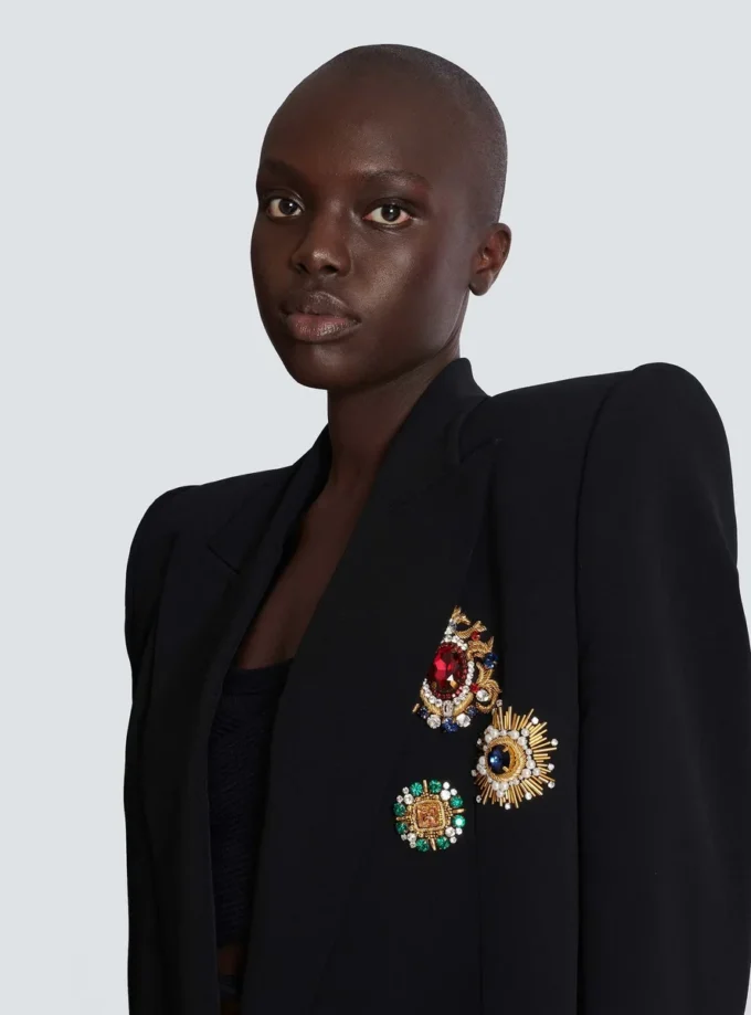 Cropped embroidered jacket Cropped embroidered jacket