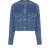 Cropped faded denim jacket Cropped faded denim jacket