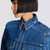 Cropped faded denim jacket Cropped faded denim jacket