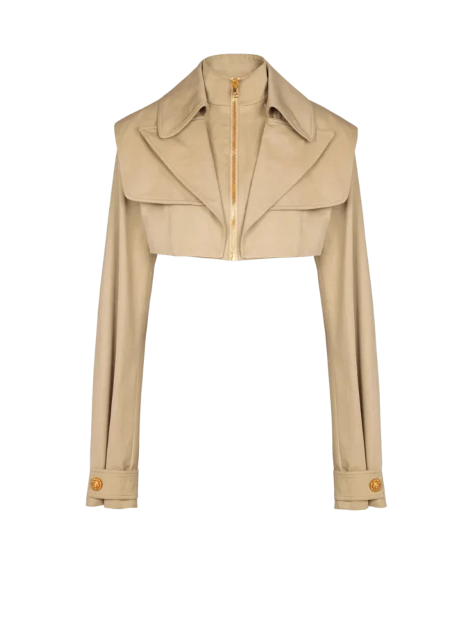 Cropped gabardine jacket Cropped gabardine jacket