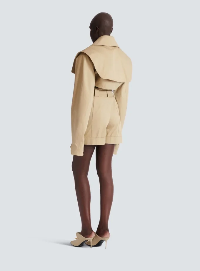 Cropped gabardine jacket Cropped gabardine jacket