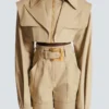 Cropped gabardine jacket Cropped gabardine jacket