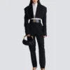 Cropped grain de poudre jacket Cropped grain de poudre jacket