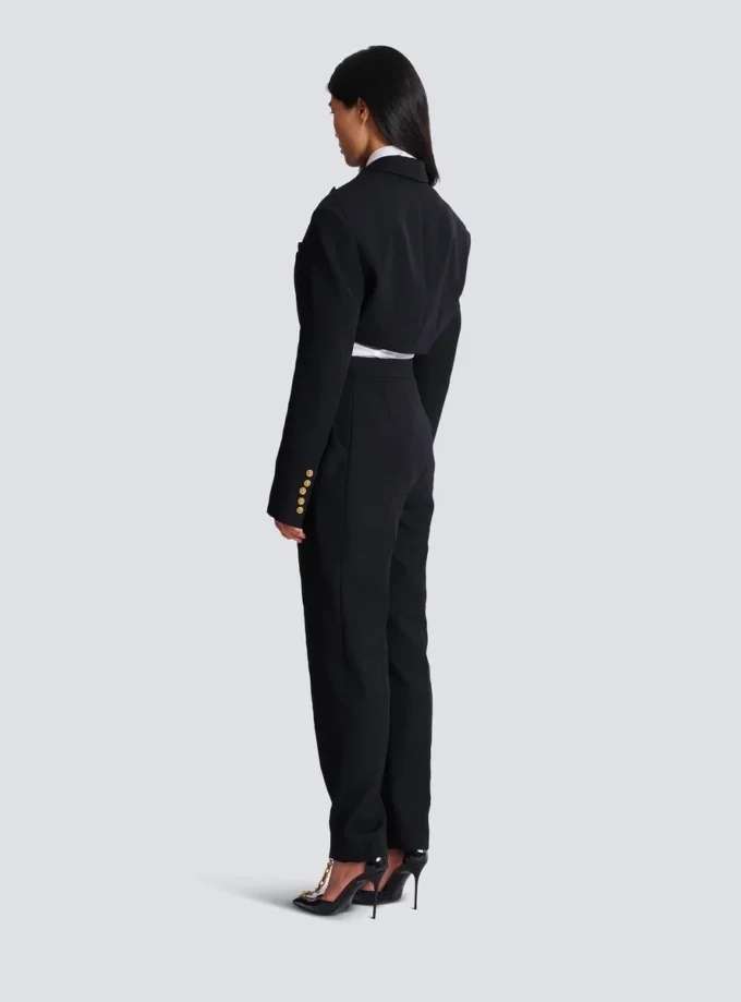 Cropped grain de poudre jacket Cropped grain de poudre jacket