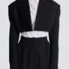 Cropped grain de poudre jacket Cropped grain de poudre jacket