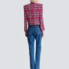 Cropped jacket in glitter plaid tweed Cropped jacket in glitter plaid tweed