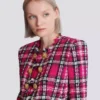 Cropped jacket in glitter plaid tweed Cropped jacket in glitter plaid tweed