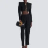 Cropped jacket in grain de poudre wool Cropped jacket in grain de poudre wool