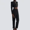 Cropped jacket in grain de poudre wool Cropped jacket in grain de poudre wool