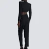 Cropped jacket in grain de poudre wool Cropped jacket in grain de poudre wool