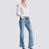 Cropped knit cardigan