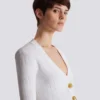 Cropped knit cardigan