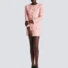 Cropped lambskin jacket