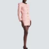 Cropped lambskin jacket