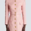Cropped lambskin jacket