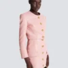 Cropped lambskin jacket